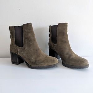 Sam Edelman Hanley Moss Green Suade Chelsea Boots